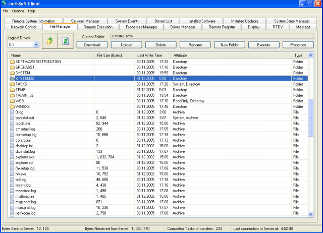 JurikSoft Remote Control Tools Screenshot